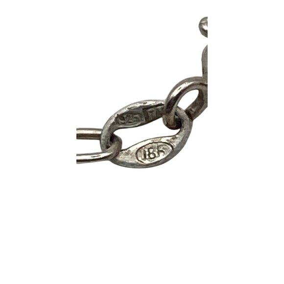 Vintage Sterling Silver Heart Locket Necklace Italy Pill Box Chain 18" Love - Picture 10 of 13